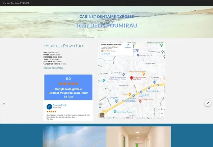 Cabinet dentaire de Tyrosse : Site one page